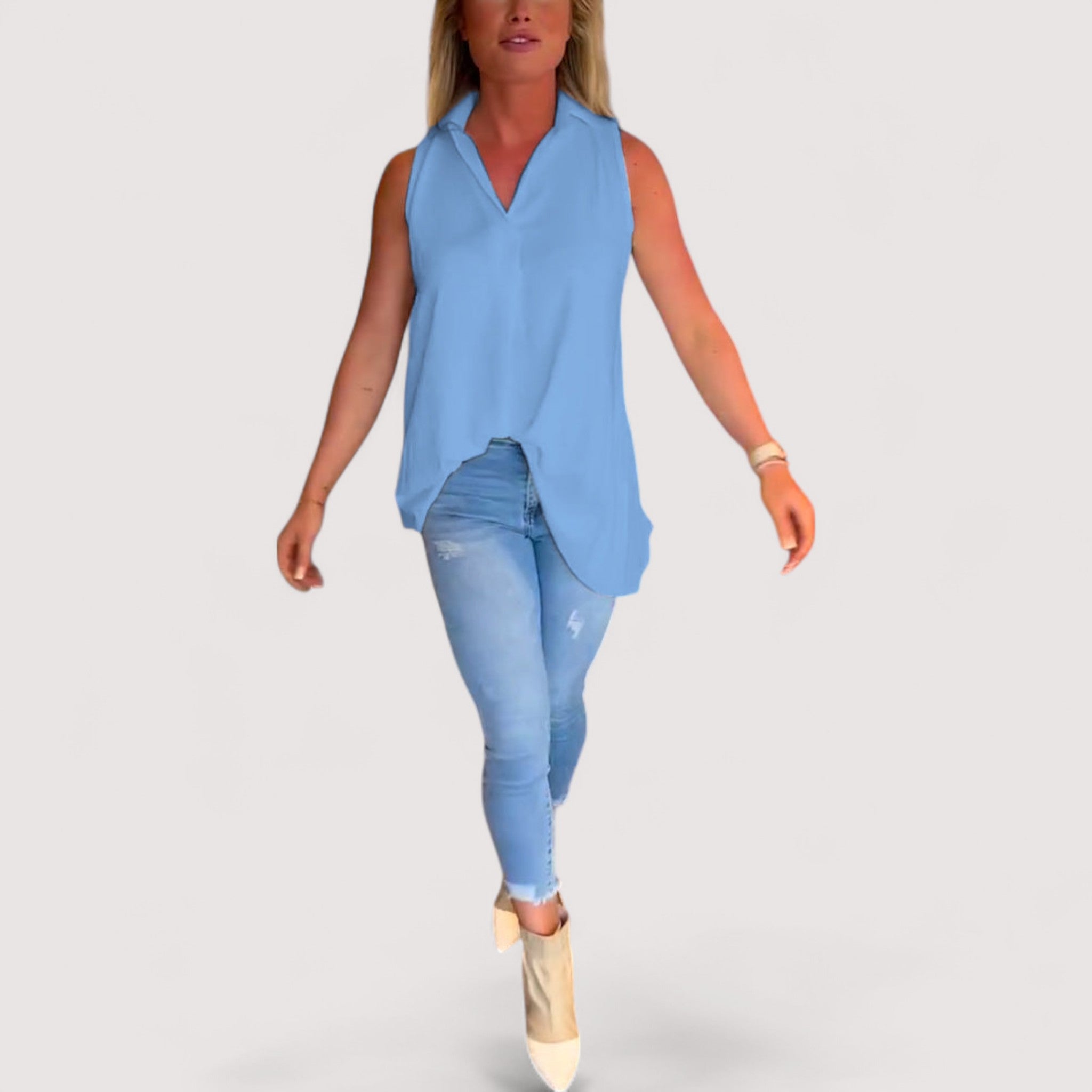 Elly™ | Flæsetop med revers