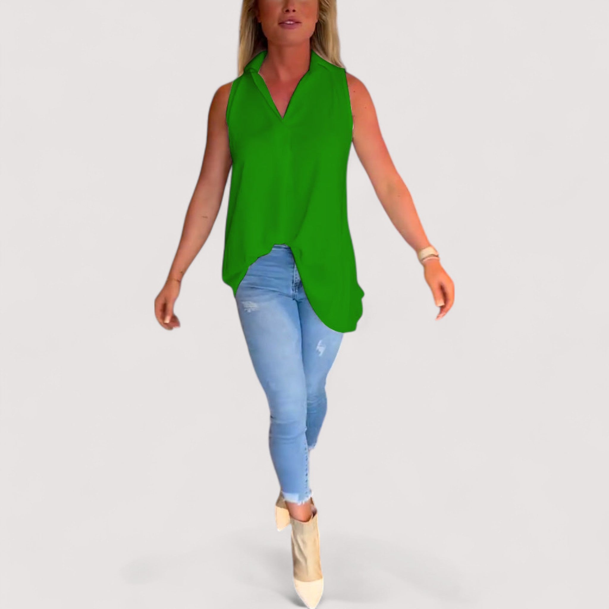 Elly™ | Flæsetop med revers