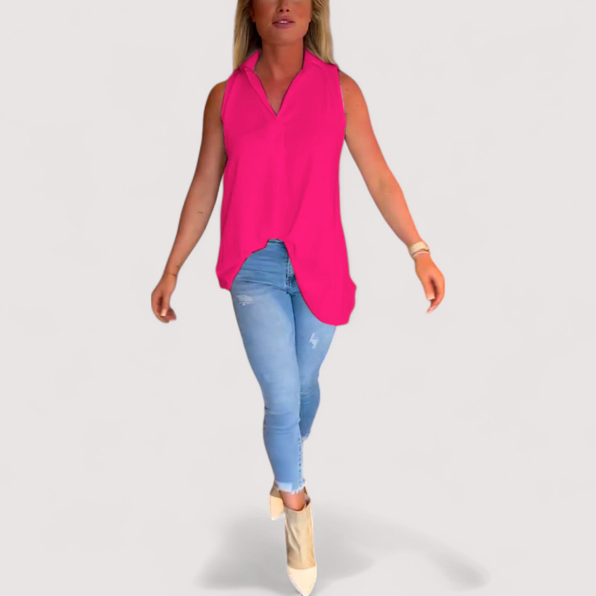 Elly™ | Flæsetop med revers