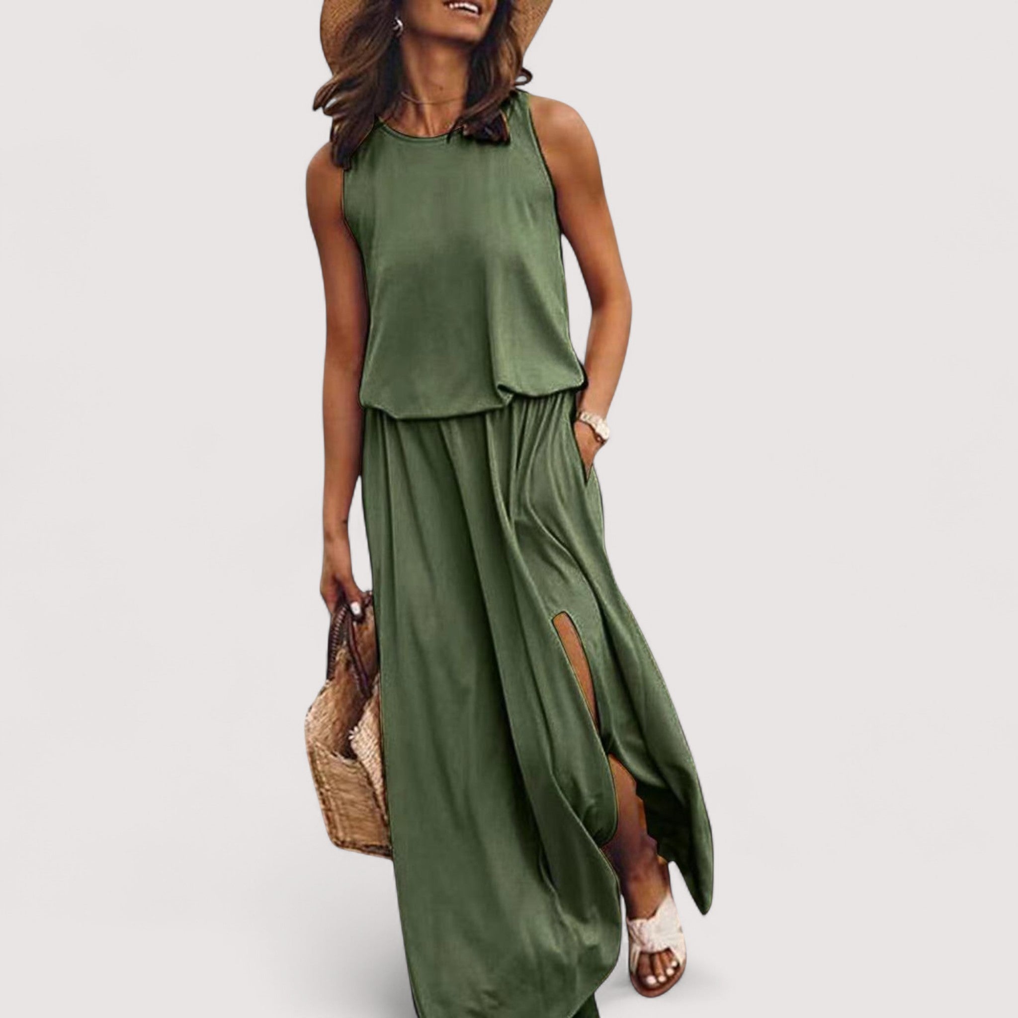 Kirstine™ | Sommer split kjole