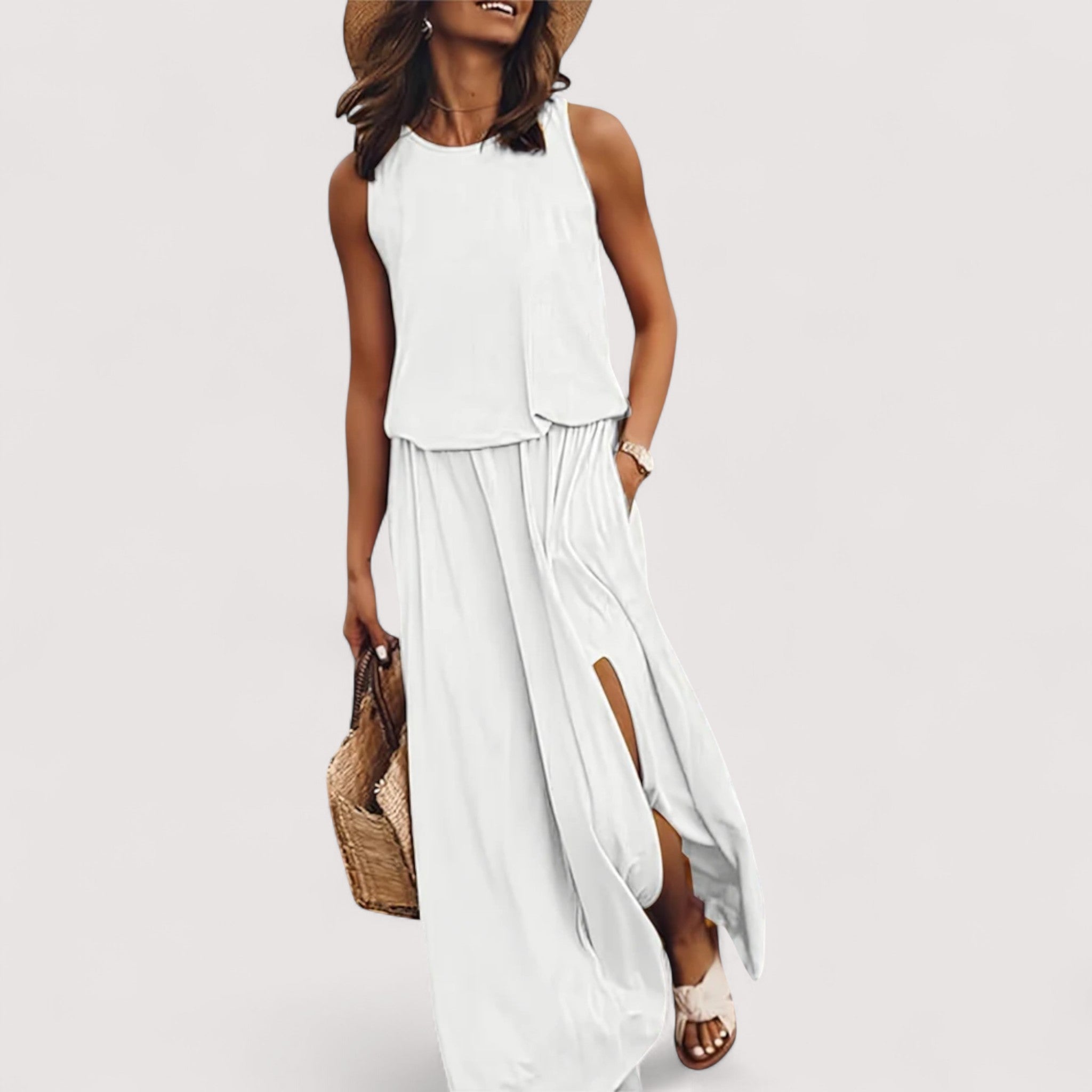 Kirstine™ | Sommer split kjole