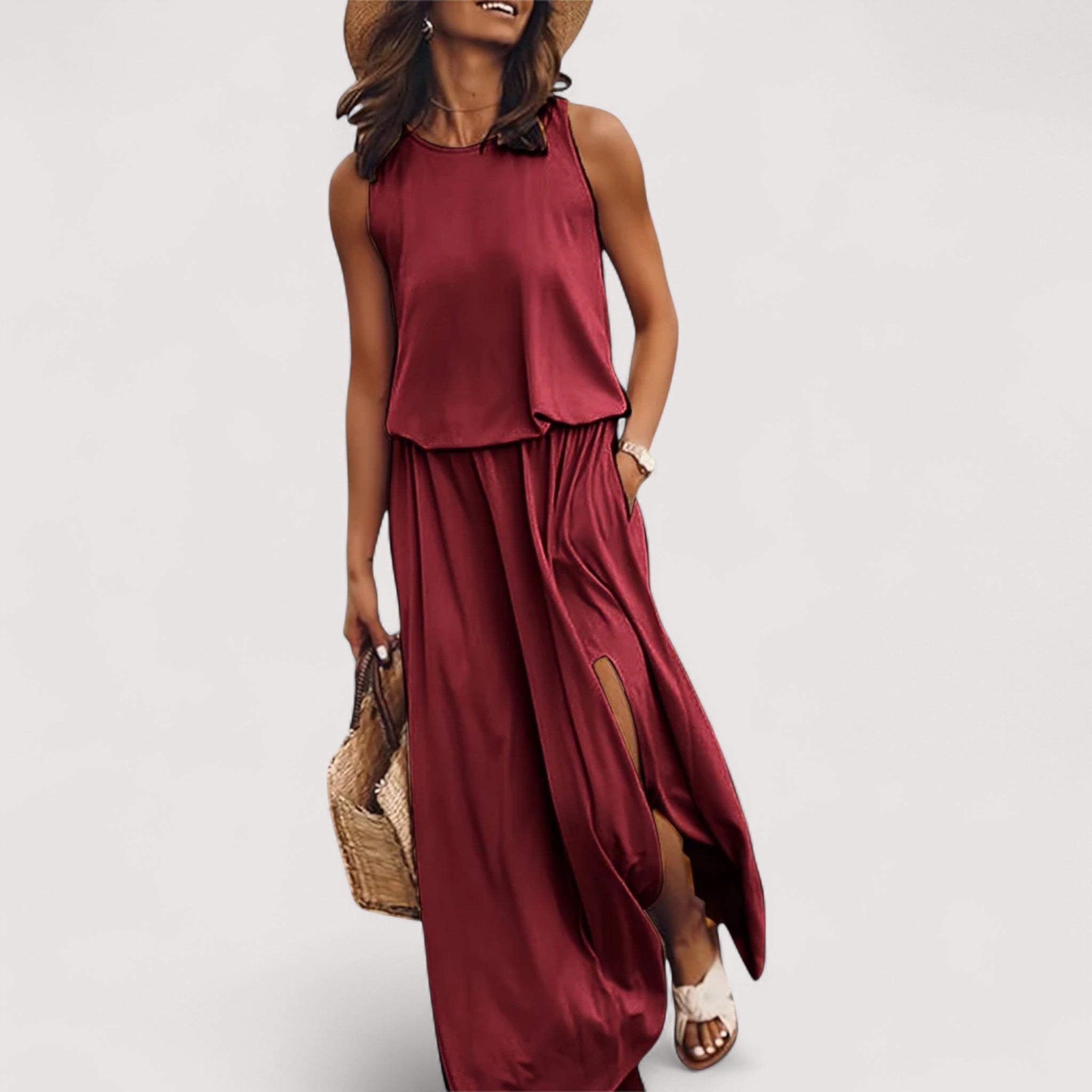 Kirstine™ | Sommer split kjole