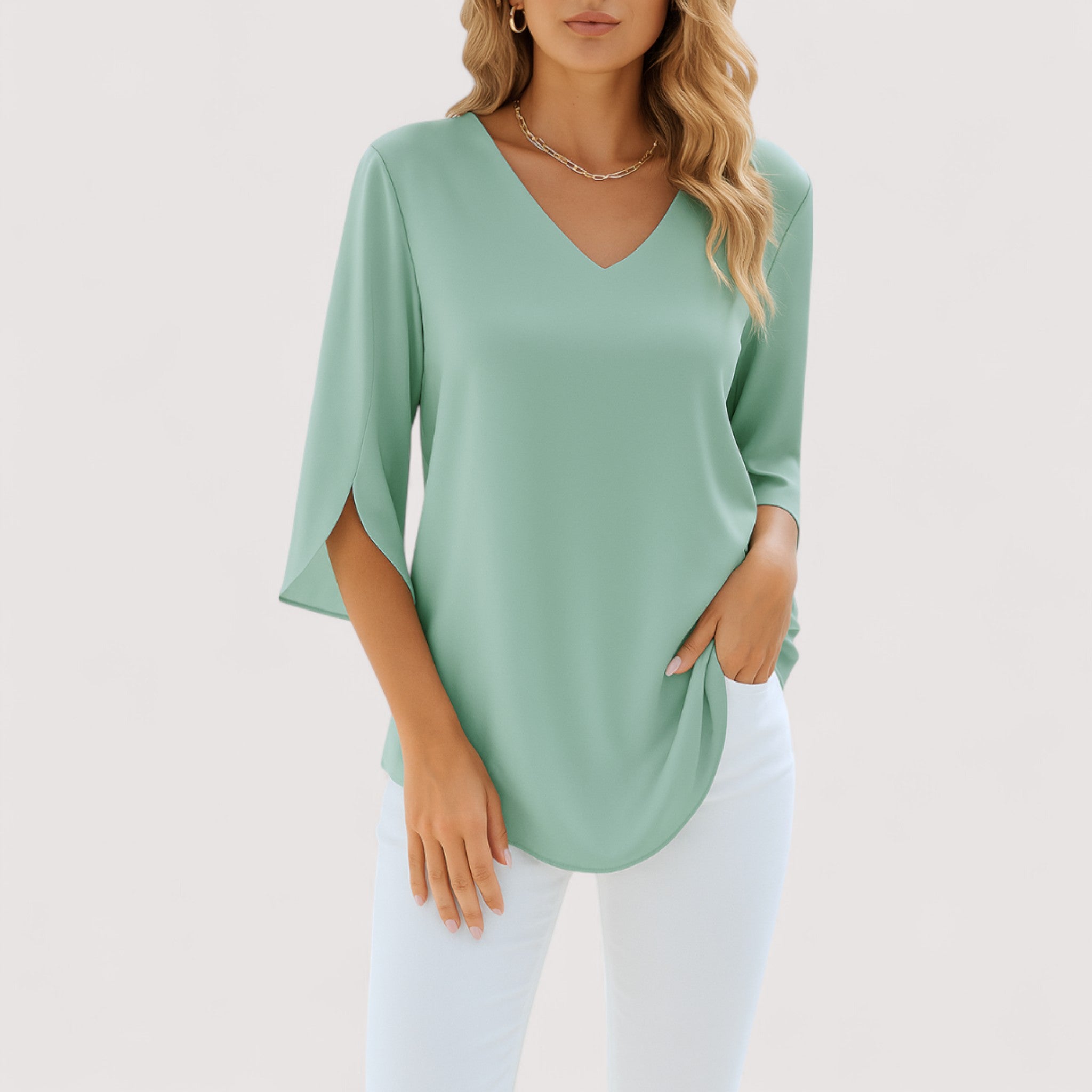 Rigmor™ | V-hals Bluse