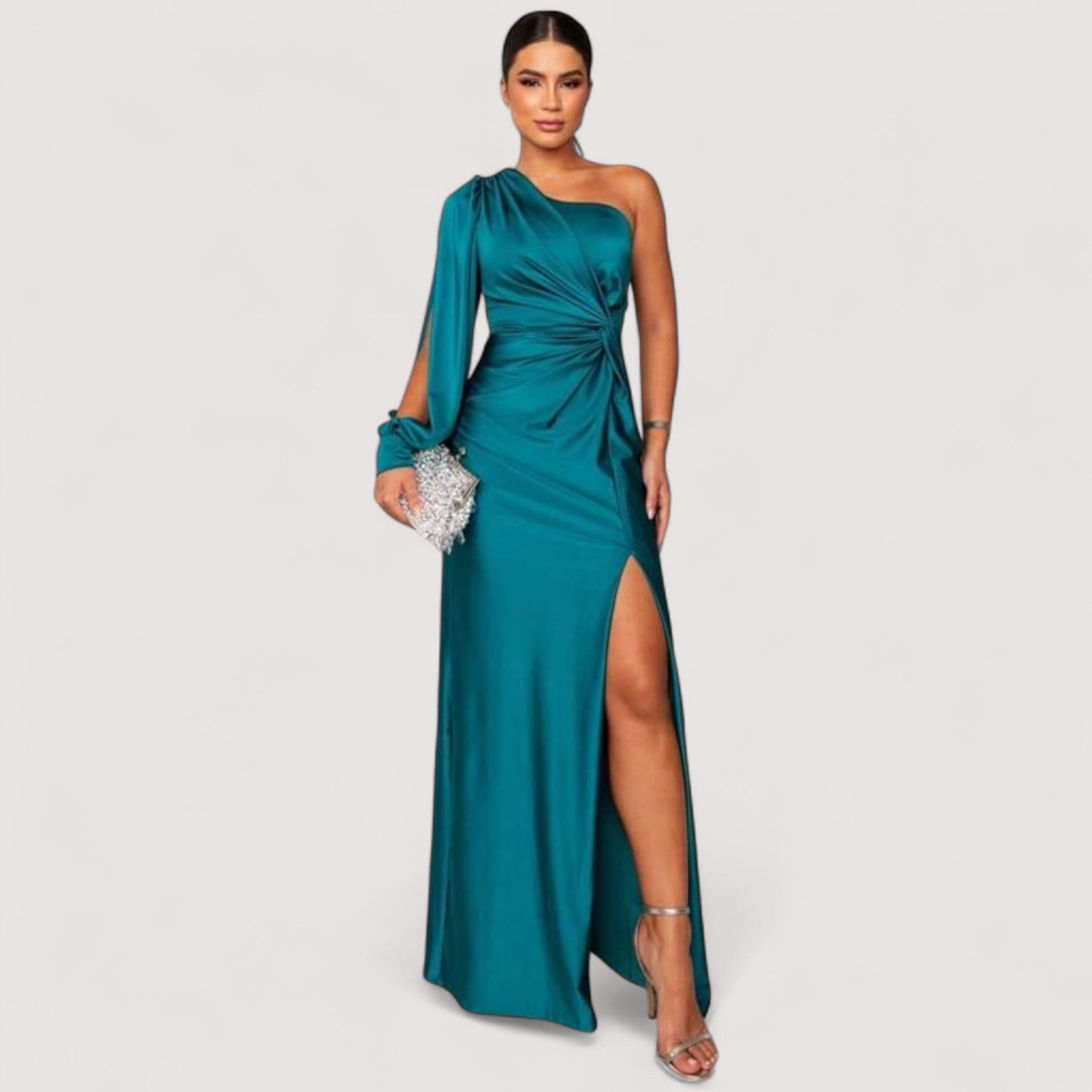Samantha™ | Elegant Silkekjole med Slids